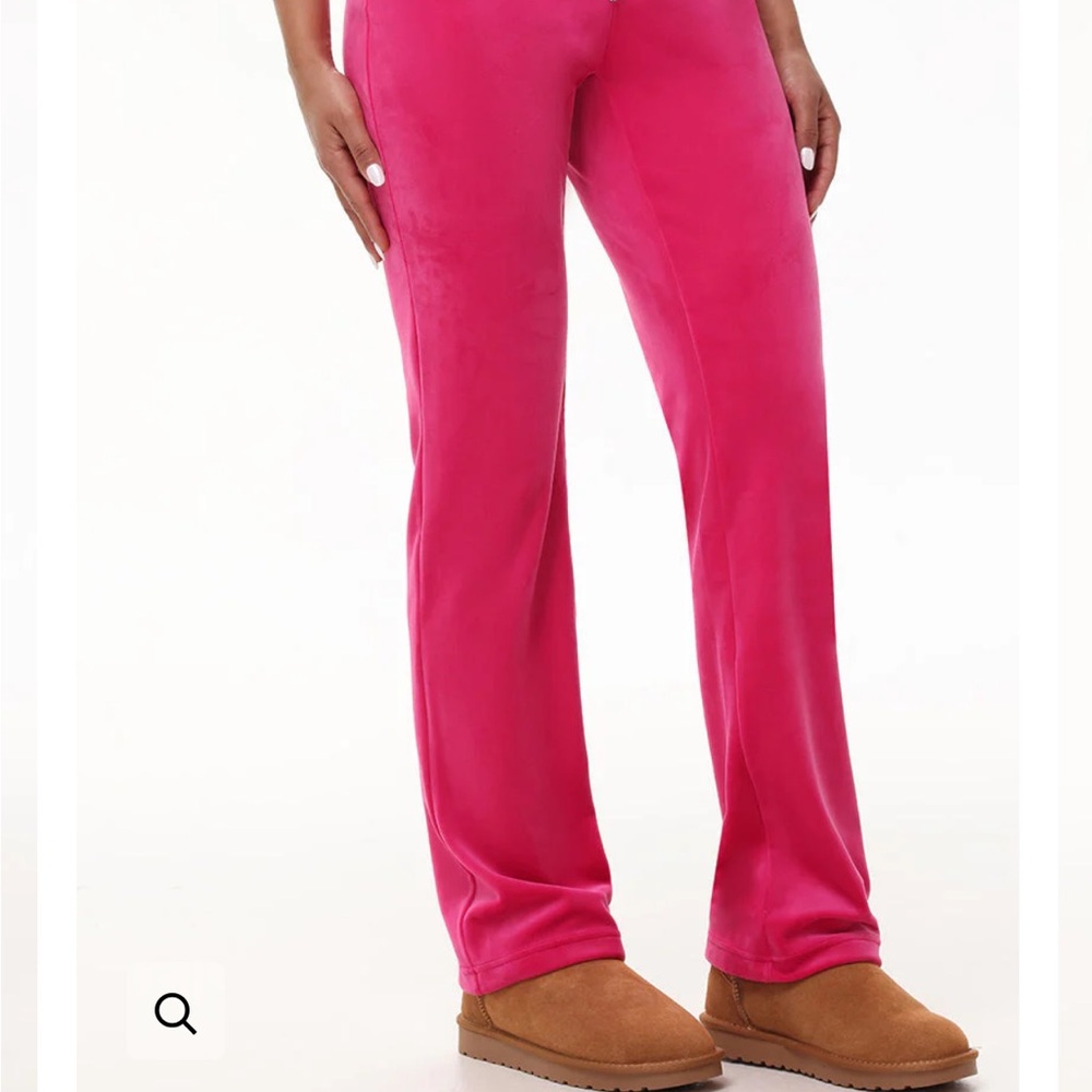 Juicy Couture size, large pants Fuchsia Velvet Straight Leg Pants